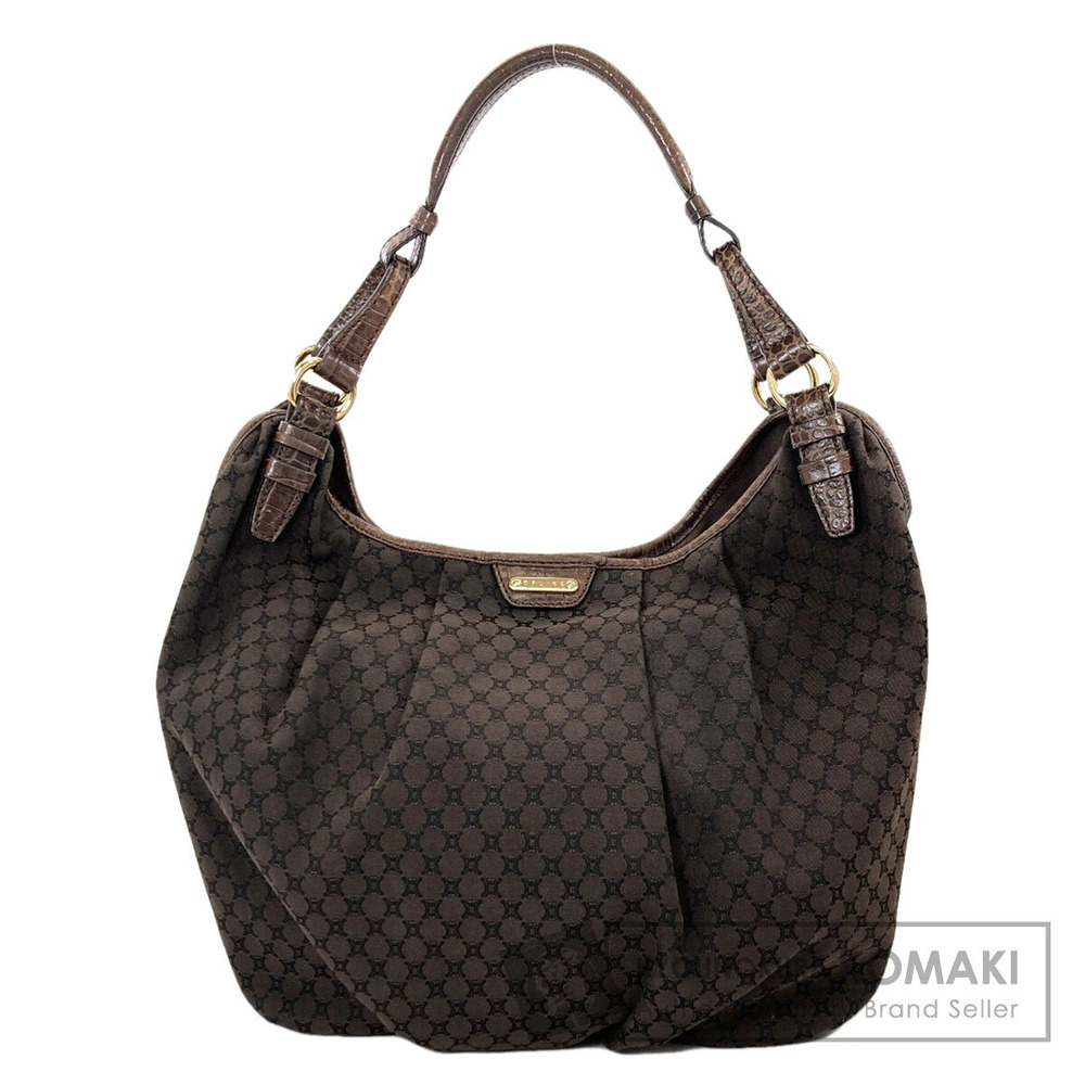 Celine Hobo Macadam Canvas Shoulder Bag